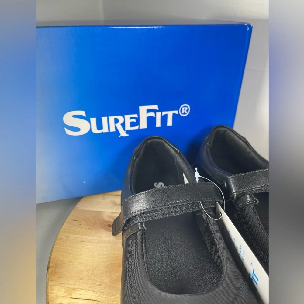 🆕 SureFit NIB ladies comfort walking shoes Mary Jane’s black size 9M Sydney S636